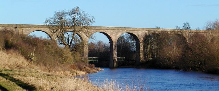 River Teviot at Roxburgh Viaduct